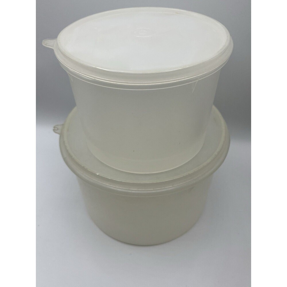 Vintage Tupperware Nesting Canisters w Lids Made in USA #267-5 #265-9